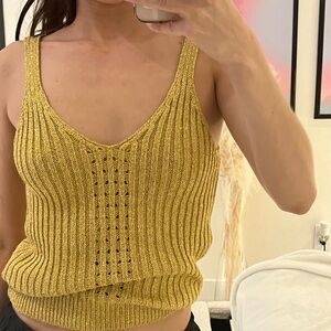 Shimmery Gold Knit Top